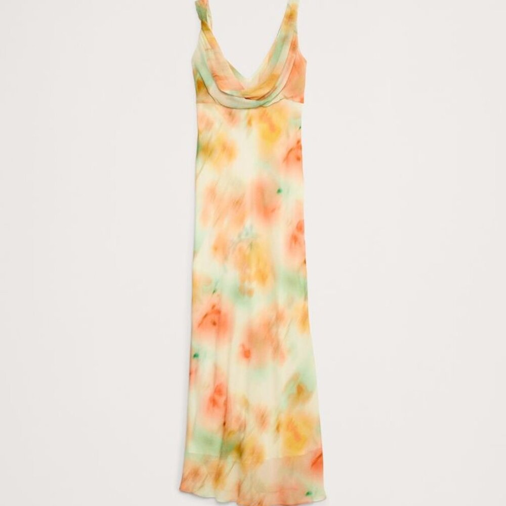 BANANA REPUBLIC twisted shoulder maxi dress